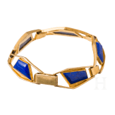 An 18ct gold and lapis lazuli bracelet