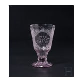 Jagdliches, kleines Schliffglas, Schlesien, um 1760/70