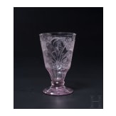 Jagdliches, kleines Schliffglas, Schlesien, um 1760/70