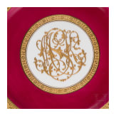 Teller mit Monogramm, Limoges, 20. Jhdt.