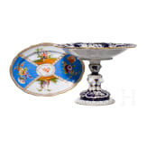 Prunk-Tazza und Teller, Meissen, um 1910 (Teller, Malerei sp&auml;ter) / 20. Jhdt.