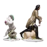 Fischer, Franz Anton Bustelli (Entwurf) und Putto mit Trauben ("Herbst"), Nymphenburg, 20. Jhdt.