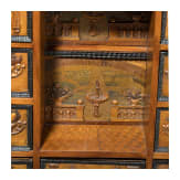 Barockes Luxus-Kabinett mit Reliefintarsien, Eger (Cheb/CZ), um 1700
