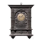 Eiserne Wanduhr im Stil des Historismus, wohl Berliner Eisen, 19. Jhdt.
