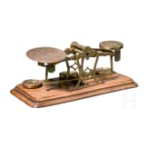 Viktorianische Tisch-Balkenwaage, England, Brighton, Childs & Son, sp&auml;tes 19. Jhdt. (ca. 1880&ndash;1900)