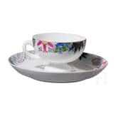 Seltene Porzellantasse mit Untertasse, Sowjetunion um 1923-1925