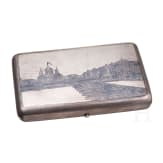 Gro&szlig;es Etui mit niellierter Ansicht, Russland, Moskau, A. Egorow, 1866