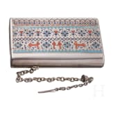 Massives Champlev&eacute;-Email Zigarettenetui, Russland, St. Petersburg, um 1890
