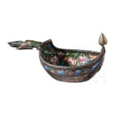 Kleiner Cloisonn&eacute;-Email-Kowsch mit Doppeladler, Russland, Moskau, 1899-1908
