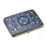 Cloisonn&eacute;-Zigarettenetui, Russland, Moskau, W. Akimow, um 1880