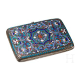 Cloisonn&eacute;-Zigarettenetui, Russland, Moskau, W. Akimow, um 1880