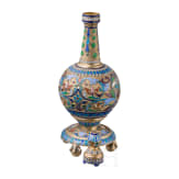 Cloisonn&eacute;-Email-Karaffe mit St&ouml;psel (Flakon), Moskau, Russland, Pawel Owtschinnikow, um 1890