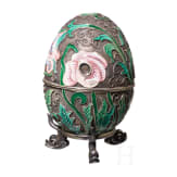 Cloisonn&eacute;-Email-Ei mit St&auml;nder, 2. H&auml;lfte des 20. Jhdts.
