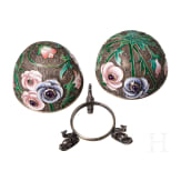 Cloisonn&eacute;-Email-Ei mit St&auml;nder, 2. H&auml;lfte des 20. Jhdts.