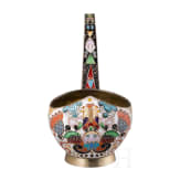 Cloisonn&eacute;-Email-Kowsch in der Art von Feodor R&uuml;ckert, 2. H&auml;lfte des 20. Jhdts.