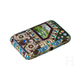 Farbenfrohes Cloisonn&eacute;-Email-Zigarettenetui in der Art von Feodor R&uuml;ckert, 2. H&auml;lfte des 20. Jhdts.