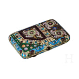 Farbenfrohes Cloisonn&eacute;-Email-Zigarettenetui in der Art von Feodor R&uuml;ckert, 2. H&auml;lfte des 20. Jhdts.