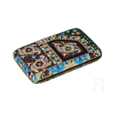 Farbenfrohes Cloisonn&eacute;-Email-Zigarettenetui in der Art von Feodor R&uuml;ckert, 2. H&auml;lfte des 20. Jhdts.