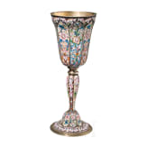 Cloisonn&eacute;-Email-Fu&szlig;becher, 2. H&auml;lfte des 20. Jhdts.