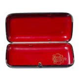 A papierm&acirc;ch&eacute; and lacquer box showing dancing peasants, Russia, Ostashkovo, Osip Vishyakov and Sons factory, 1882 - 1888