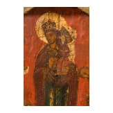An ico-diptych showing the Mother of God "Joy to all who grieve" and the Anastasis, Russia, circa 1700