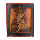 An icon showing the Mother of God Ovsepetaya (the All-praised) with oklad, Russia, 17th century with partial overpaintings, Oklad later