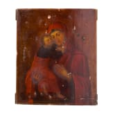 An icon showing the Wladimirskaya Mother of God with oklad, Russia, 19th century