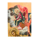 A large icon showing the Deisis and the four Evangelists, Russia, 19th century