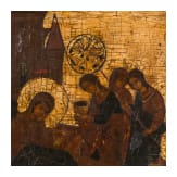 An icon showing the nativity of the Mother of God, Russia, circa 1600
