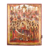A large icon showing the Dormition of the Mother of God, Russia, Vetka, late 19th century
