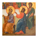 A large icon showing the last supper, Russia, 19th century