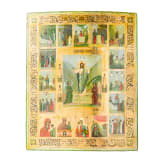 A large icon showing the Resurrection of Christ, Russia, circa 1900