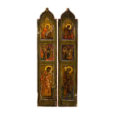 Two wings from a Russian traveling iconostasis, 18th century