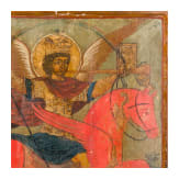 A large icon showing St. Michael Horseman of the Apocalypse, Russia, early 18th century