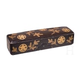 Japanische Brief-/Dokumentenkassette (Fubako) mit Gold-maki-e auf schwarzem Urushi-Lack, wohl sp&auml;tes Edo&ndash;Meiji (19. Jhdt.)