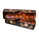 Japanische Brief-/Dokumentenkassette (Fubako) mit Gold-maki-e auf schwarzem Urushi-Lack, wohl sp&auml;tes Edo&ndash;Meiji (19. Jhdt.)