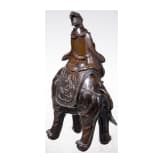Bronze einer Kannon auf Elefant, Japan, Meiji-Periode, um 1900