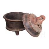 Pr&auml;kolumbisches R&auml;uchergef&auml;&szlig; mit Vogel, Maya-Kultur, Pr&auml;klassik, ca. 200 - 300 n. Chr.