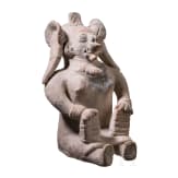 Gro&szlig;e pr&auml;kolumbische Tonfigur, Ekuador, wohl 500 - 1000 n. Chr.