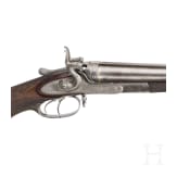 A side-by-side combination gun Moeller & Kellner Gotha, with side-by-side shotgun barrels, in case