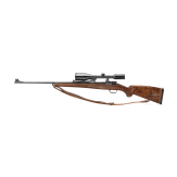 A Zastava repeating rifle with Swarovski scope