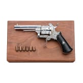 A cased pin-fire revolver, ca. 1875