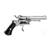 A cased pin-fire revolver, ca. 1875