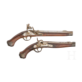 Two muzzle-loading pistols, replicas based on Prussian designs, ca. 1975
