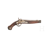 Two muzzle-loading pistols, replicas based on Prussian designs, ca. 1975
