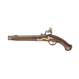 Two muzzle-loading pistols, replicas based on Prussian designs, ca. 1975