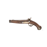 Two muzzle-loading pistols, replicas based on Prussian designs, ca. 1975