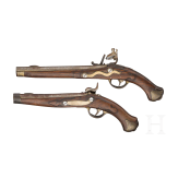 Two muzzle-loading pistols, replicas based on Prussian designs, ca. 1975