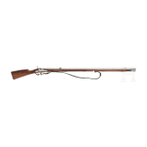 A percussion rifle, replica based on a Prussian model, ca. 1970
