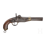 A percussion cavalry pistol M 1822 T Neuf, with two flintlock cocks
